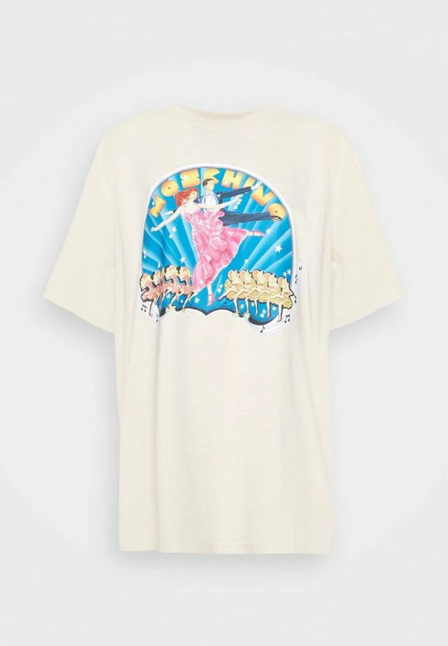 * | Moschino Hollywood Musical Print T-Shirt Ivory